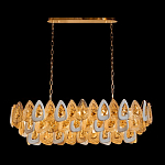 Люстра овальная с многослойными белыми и прозрачными подвесками Character Chandelier варинант исполнения - 1 | Loft Concept в Липецке