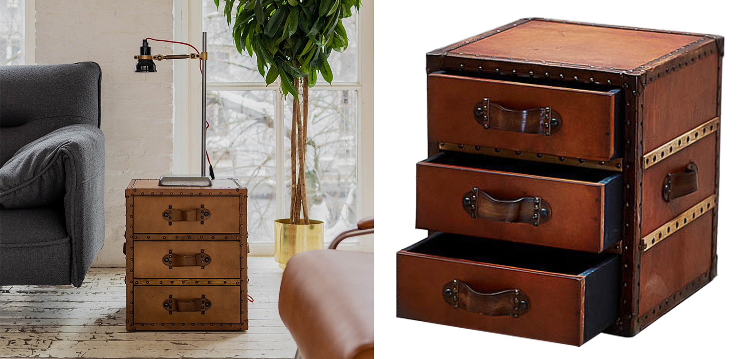 Тумба Vintage Chest Brown Loft Nightstand Тумба Vintage Chest Brown Loft Nightstand - Loft-Concept в Липецке
