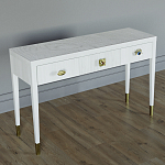 Дизайнерский Письменный стол Elsa Dreams White с тремя ящиками варинант исполнения - 3 | Loft Concept в Липецке