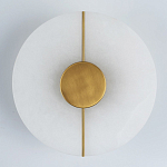 Бра с плафоном из камня в форме диска Buccio Stone Disk Wall Lamp варинант исполнения - 3 | Loft Concept в Липецке