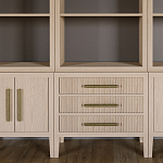 Модульный стеллаж Primo из трех составных элементов Светлый дуб варинант исполнения - 6 | Loft Concept в Липецке