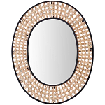 Настенное овальное зеркало в раме из ротанга Ellery Rattan Wicker Mirror варинант исполнения - 1 | Loft Concept в Липецке