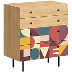 Комод с принтом на ящиках Elise Chest of Drawers варинант исполнения - 7 | Loft Concept в Липецке