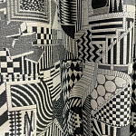 Мебельная ткань Шенилл черно-белый принт 280 см T3-44 варинант исполнения - 1 | Loft Concept в Липецке