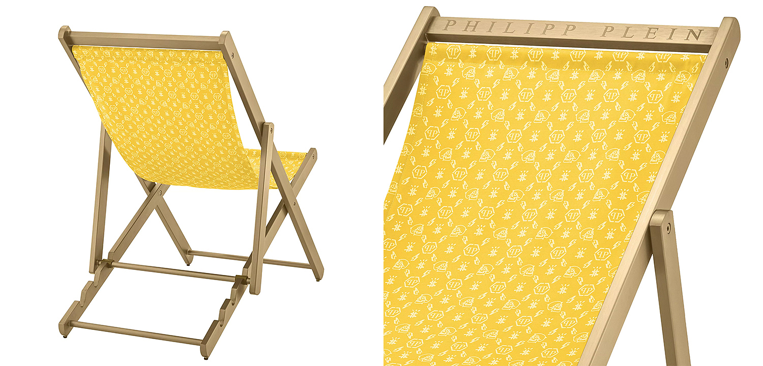 Кресло Philipp Plein Deck Chair Жёлтое Кресло Philipp Plein Deck Chair Жёлтое - Loft-Concept в Липецке