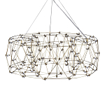 Люстра с тонкой металлической конструкцией цвета золото Quasar варинант исполнения - 2 | Loft Concept в Липецке