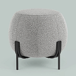 Пуф в ткани букле серого цвета Pikelet варинант исполнения - 2 | Loft Concept в Липецке