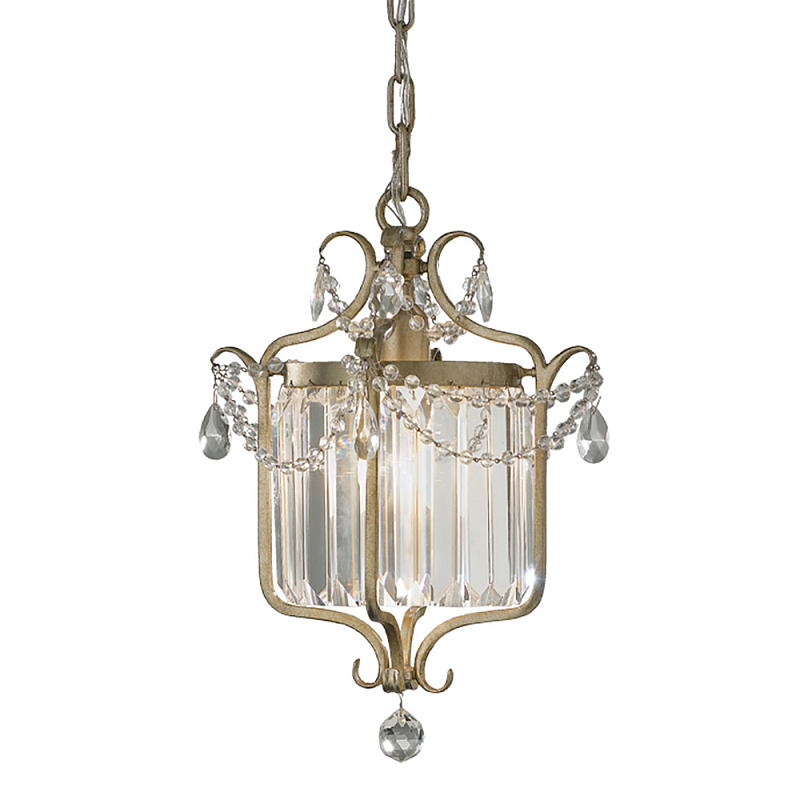 Люстра подвесная со стеклянными подвесками Feiss Серебряный Прозрачное Стекло в Липецке | Loft Concept 