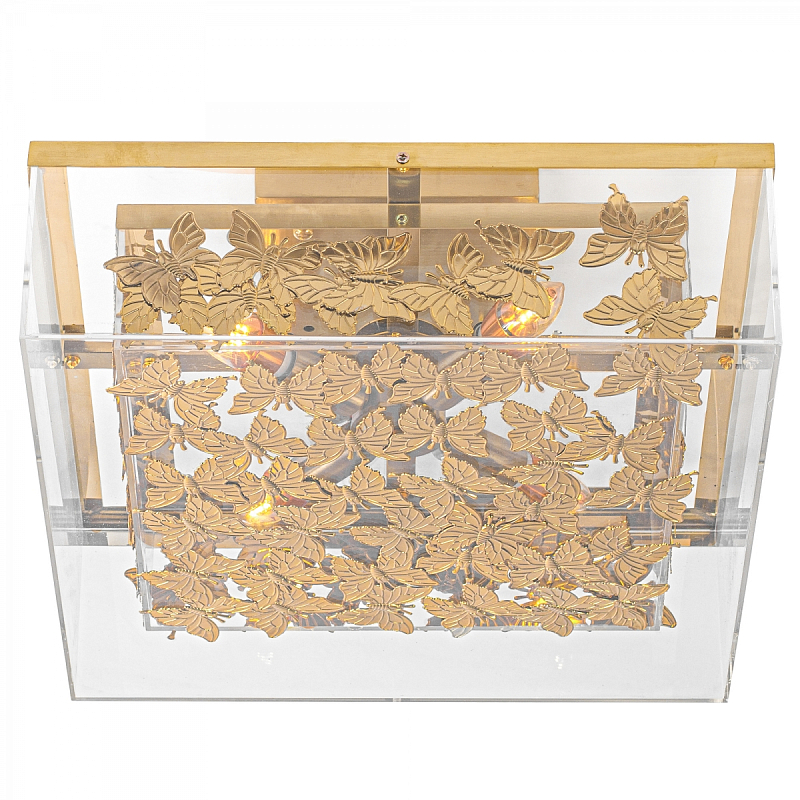 Butterfly Flush-Mount Ceiling Light Золотой Прозрачное Стекло Butterfly Flush-Mount Ceiling Light Золотой Прозрачное Стекло в Липецке | Loft Concept