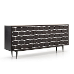 Дизайнерский комод чёрный с фактурным фасадом Billy варинант исполнения - 1 | Loft Concept в Липецке