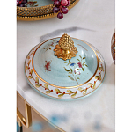 Шкатулка с крышкой из голубого фарфора с риунком птиц и цветов Blue Garden варинант исполнения - 5 | Loft Concept в Липецке