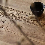 Дизайнерский журнальный стол квадратный с черным трапециевидным основанием Wokab варинант исполнения - 4 | Loft Concept в Липецке