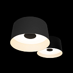 Потолочный светильник с 2-мя цилиндрическими абажурами серого и черного цвета Urban Dome варинант исполнения - 6 | Loft Concept в Липецке