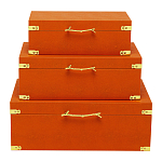 Комплект оранжевых чемоданов Golden Twigs варинант исполнения - 1 | Loft Concept в Липецке