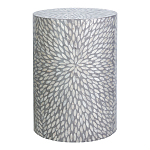 Столик с инкрустацией с перламутровым узором Flower Grey варинант исполнения - 1 | Loft Concept в Липецке