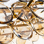 Люстра с круглыми стеклянными подвесками Cardiel Amber Glass Chandelier варинант исполнения - 4 | Loft Concept в Липецке