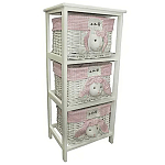 Стеллаж для детской с животными с плетенными корзинами Cute Elephant варинант исполнения - 1 | Loft Concept в Липецке