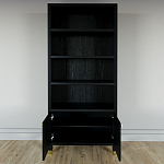 Книжный Стеллаж Elsa Dreams Black с задней стенкой варинант исполнения - 4 | Loft Concept в Липецке