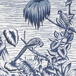 Обои ручная роспись Le Brésil Mer Bleue варинант исполнения - 1 | Loft Concept в Липецке