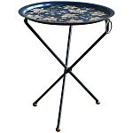 Круглый приставной столик складной Chinoiserie Flowers Side Table варинант исполнения - 1 | Loft Concept в Липецке
