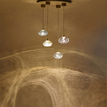 Подвесной светильник с прозрачным стеклянным плафоном округлой формы Effervia  варинант исполнения - 5 | Loft Concept в Липецке