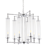 Люстра с 8-ю прозрачными цилиндрическими плафонами Jeanette варинант исполнения - 1 | Loft Concept в Липецке