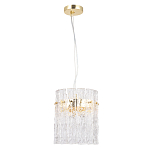 Подвесной светильник цилиндрической формы с текстурными стеклянными элементами Textured Glass Chandelier варинант исполнения - 1 | Loft Concept в Липецке