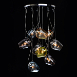 Люстра каскадная с 9-ю разноцветными стеклянными плафонами Kaleido варинант исполнения - 3 | Loft Concept в Липецке