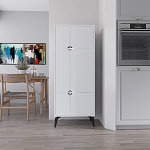 Комод белый с 4-мя дверцами на металлических ножках SPARK MULTIPURPOSE CABINET WHITE варинант исполнения - 10 | Loft Concept в Липецке