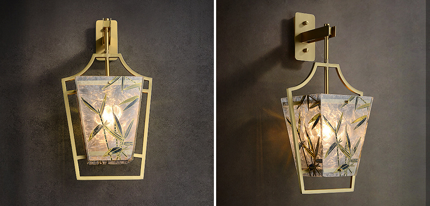 Бра витраж Бамбук Glass bamboo Wall Lamp Бра витраж Бамбук Glass bamboo Wall Lamp - Loft-Concept в Липецке