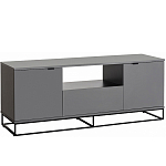 ТВ-тумба цвета графит с  2-мя дверцами и ящиком Strict Lines варинант исполнения - 1 | Loft Concept в Липецке