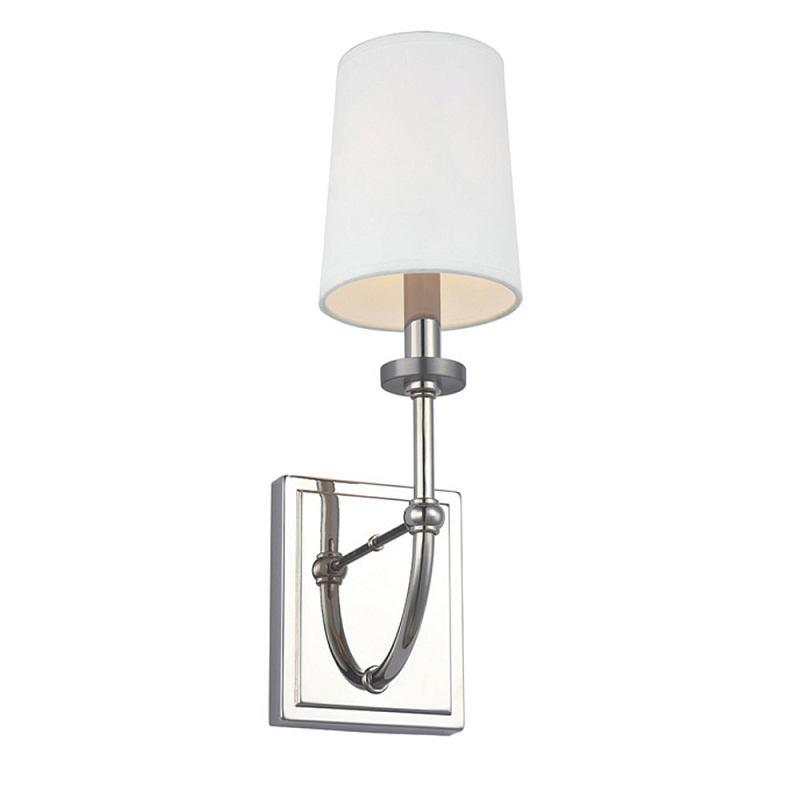 Бра для ванных комнат с белым тканевым цилиндрическим плафоном Feiss Хром Белый Бежевый в Липецке | Loft Concept 
