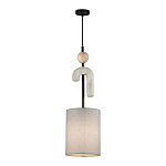 Подвесной светильник с серым тканевым плафоном Flourish варинант исполнения - 2 | Loft Concept в Липецке