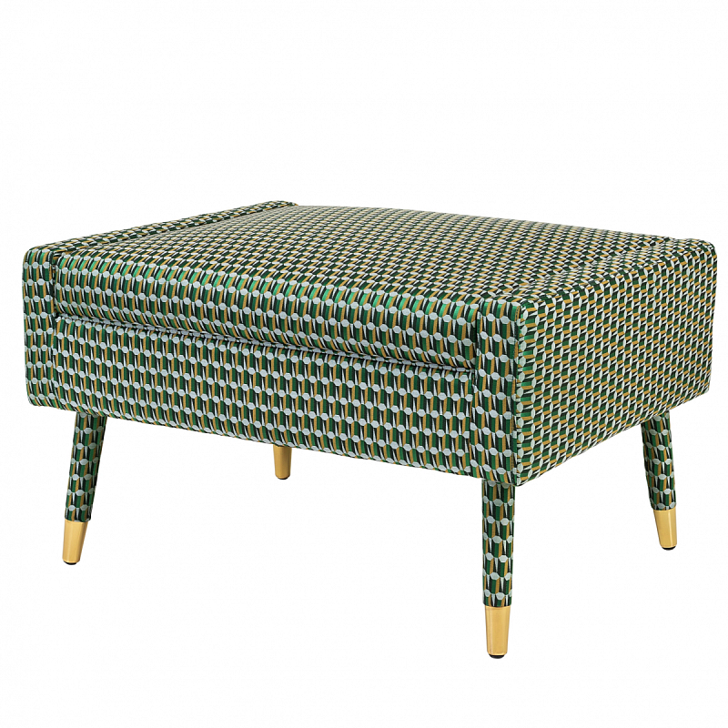 BALHAM FOOTSTOOL Пуф Зеленый Золотой в Липецке | Loft Concept 