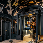 Обои ручная роспись в стиле Арт-деко Symphony Original colourway on Flint silk dupion варинант исполнения - 4 | Loft Concept в Липецке