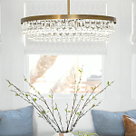 Люстра круглая с подвесками в форме стеклянных капель Glass Rain варинант исполнения - 6 | Loft Concept в Липецке