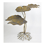 Столик приставной с тремя столешницами Тропические листья Tropical Forest gold варинант исполнения - 3 | Loft Concept в Липецке