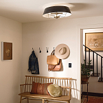 Подвесной светильник с конусовидным металлическим абажуром черного цвета Kichler варинант исполнения - 19 | Loft Concept в Липецке