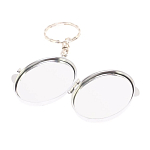 Зеркало брелок карманное двухстороннее из натурального камня Оникс Silver Stone Mirrors варинант исполнения - 3 | Loft Concept в Липецке