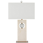 Настольная лампа из мрамора с тканевым прямоугольным абажуром Eternity варинант исполнения - 5 | Loft Concept в Липецке