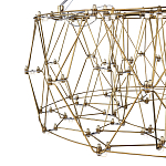 Люстра с тонкой металлической конструкцией цвета золото Quasar варинант исполнения - 5 | Loft Concept в Липецке