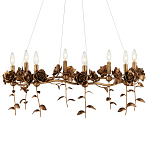 Люстра с каркасом в виде цветков розы и тканевыми абажурами Flowers and Fox Roses варинант исполнения - 3 | Loft Concept в Липецке