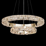 Люстра из 2-х колец с мозаичным хрустальным оформлением Sparks of Crystal варинант исполнения - 4 | Loft Concept в Липецке