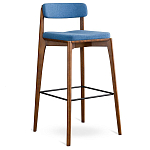 Барный стул из массива ясеня с обивкой из рогожки Elegant Ash варинант исполнения - 1 | Loft Concept в Липецке