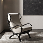 Дизайнерское кресло из ротанга Gio Ponti CONTINUUM D.163.7 BY BONACINA 1889 Armchair варинант исполнения - 2 | Loft Concept в Липецке