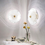 Бра в форме прозрачного стеклянного цветка с рельефной текстурой Textured Glass варинант исполнения - 13 | Loft Concept в Липецке