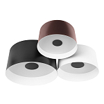 Потолочный светильник с 3-мя цилиндрическими абажурами черного белого и коричневого цвета Urban Dome варинант исполнения - 1 | Loft Concept в Липецке