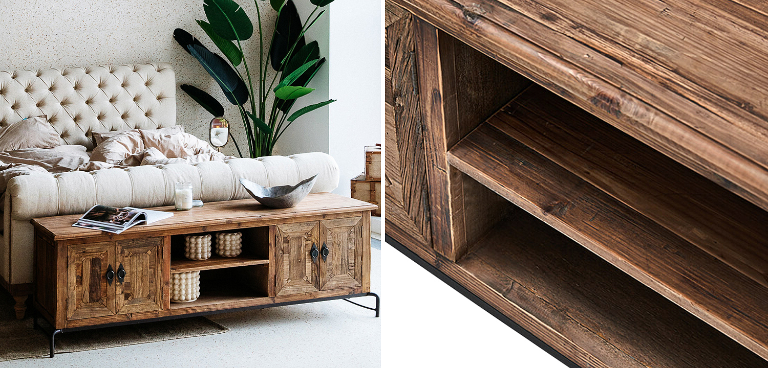 Комод длинный в стиле лофт Ennio Wood Commode Комод длинный в стиле лофт Ennio Wood Commode - Loft-Concept в Липецке