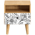 Прикроватная тумба с изображением на ящике Elise Nightstand варинант исполнения - 12 | Loft Concept в Липецке
