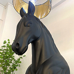 Horse Statue Floor Lamp Большой светильник Черная Лошадь варинант исполнения - 4 | Loft Concept в Липецке